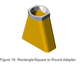 Figure 16. Rectangle/Square to Round Adapter